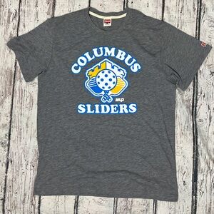 Columbus Sliders Homage Retro Sporty Crewneck Men's Gray Tshirt